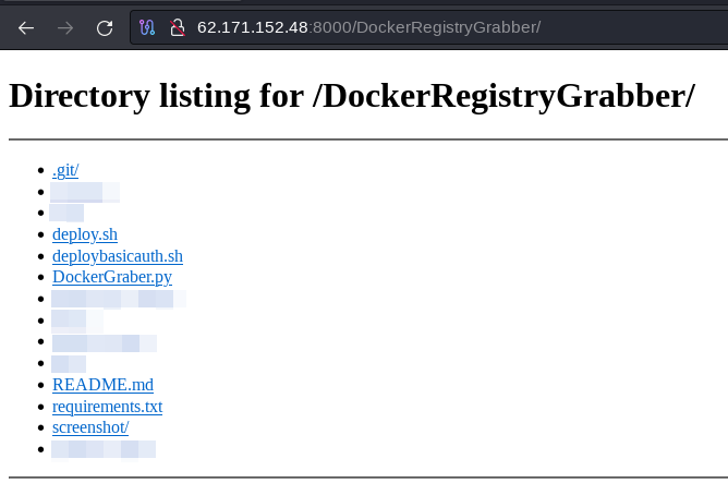 Содержимое директории DockerRegistryGrabber