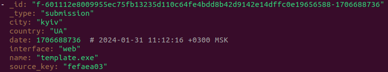Информация о загрузке образца PhantomCore.Downloader