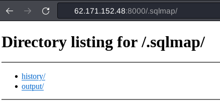 Содержимое директории SQLMap