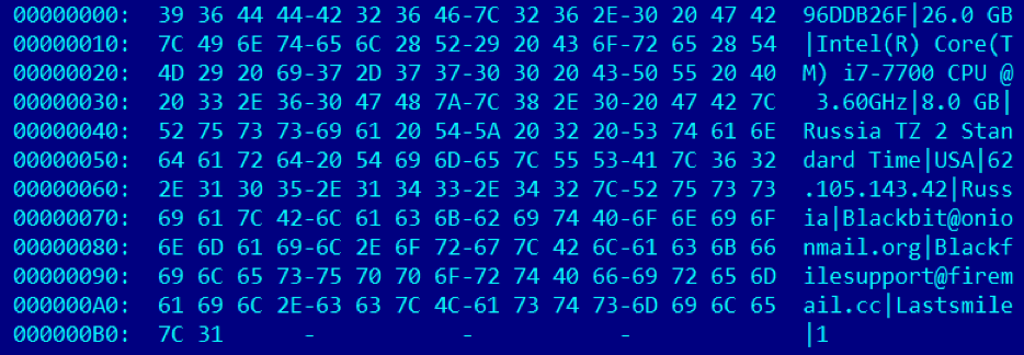 Информация о системе BlackBit